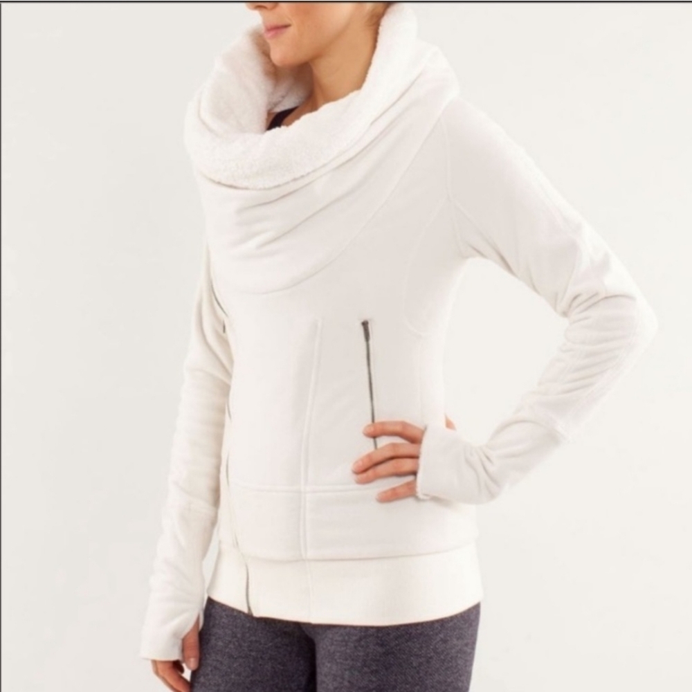 Lululemon Off The Mat Jacket 4 Double Zipper Sherpa - Picture 8 of 14
